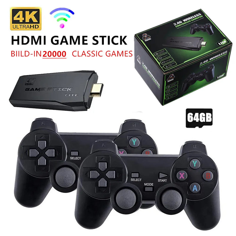 Game Stick 4K 20000 jogos 64GB 32GB Jogos retrô